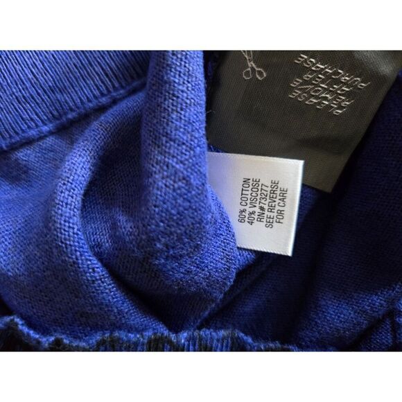 Dana Buchman Women's NWT Blue and Black Sweater Size Small - Picture 5 of 7